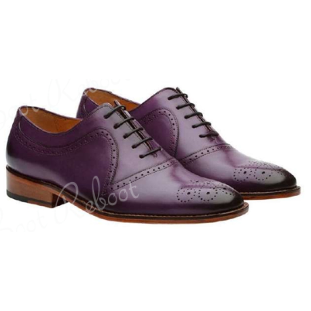 Leather Medallion  Derby Shoes